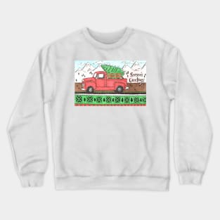 Season's Greetings Red Truck Crewneck Sweatshirt